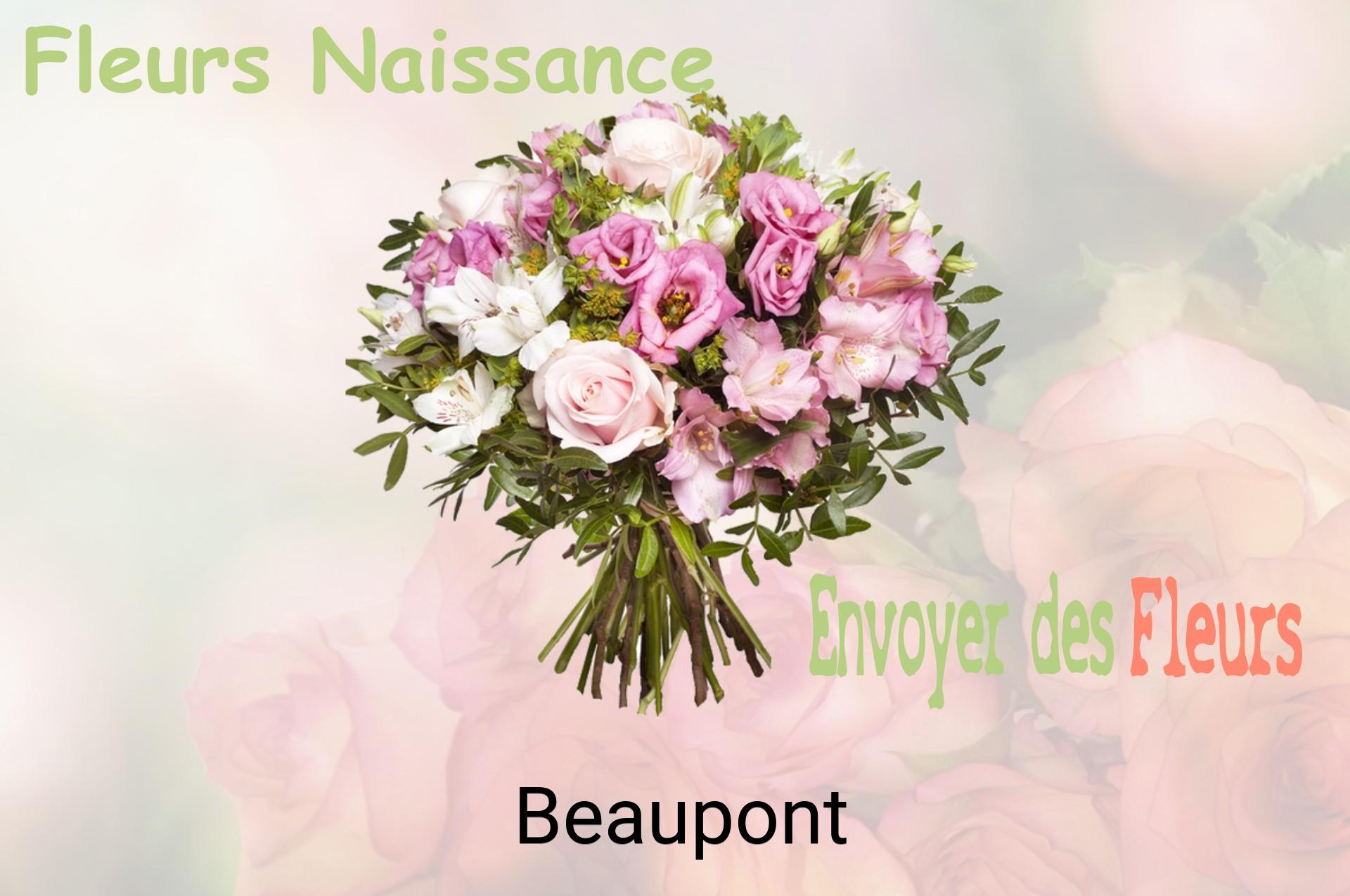 Bouquet de fleurs de naissance livré à Beaupont